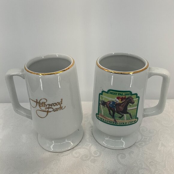 Hollywood Gold Cup Commemorative Beer Stein Set 2 - Picture 1 of 8
